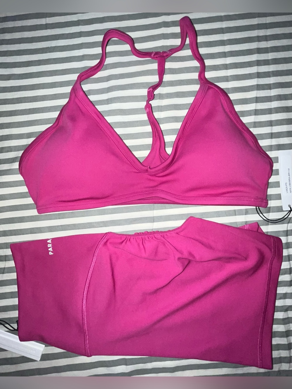 Paragon Reluna Bare Sports Bra + SculptSeam Plus High-Rise Shorts 5” Berry M